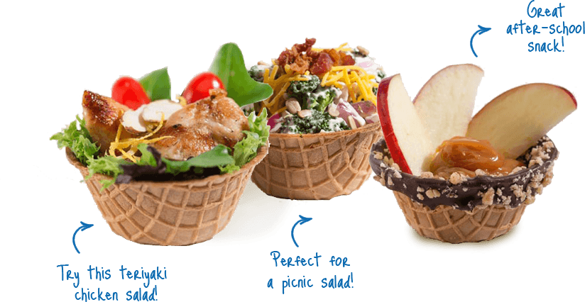 Waffle Bowl Inventions - Waffle Bowl Dessert Recipes (824x426), Png Download