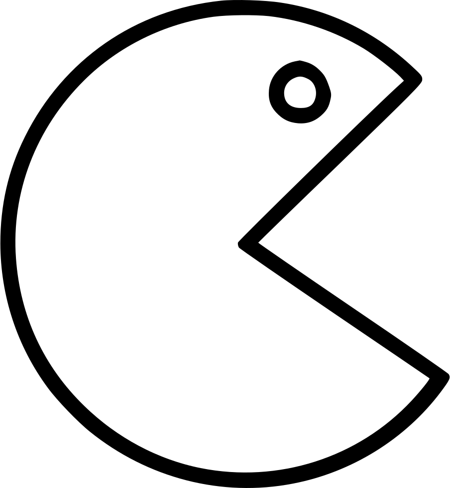 Character Computer Pacman Play Fun Entertainment Comments - Pac Man Drawing Png (904x980), Png Download