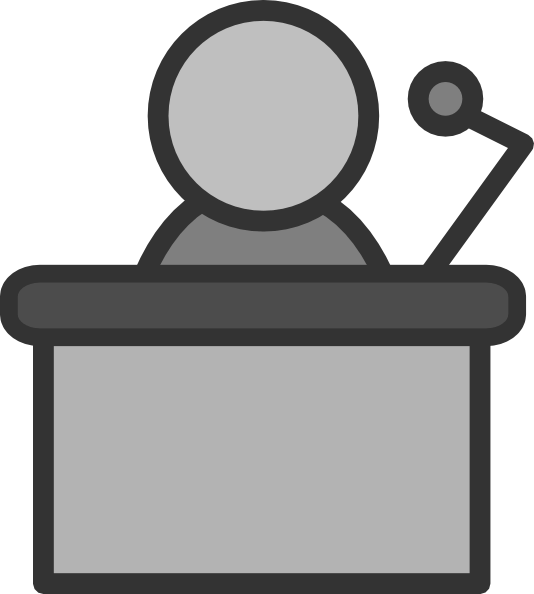 Lectern Microphone Clipart - Clip Art (534x594), Png Download