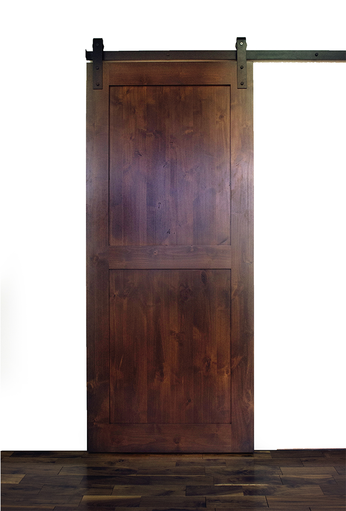Krosswood Knotty Alder 2 Panel Solid Wood Core Interior - Interior Barn Door Png (1333x1000), Png Download