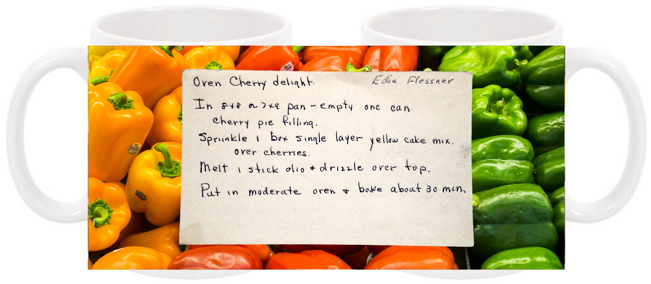 Oven Cherry Delight Recipe Mug - Tea (675x675), Png Download