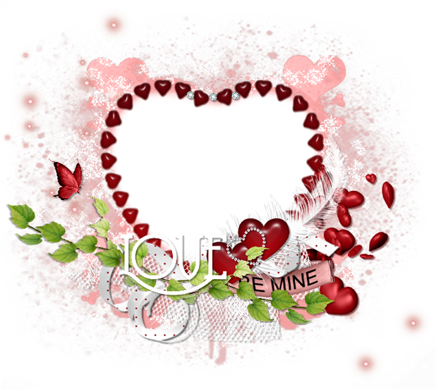 Ftu Cluster Frame - Valentine Heart Frame Png (689x556), Png Download