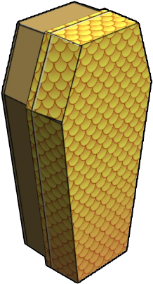 3dcoffin Model Image Fishscales Clear Bkgnd - Wood (284x482), Png Download