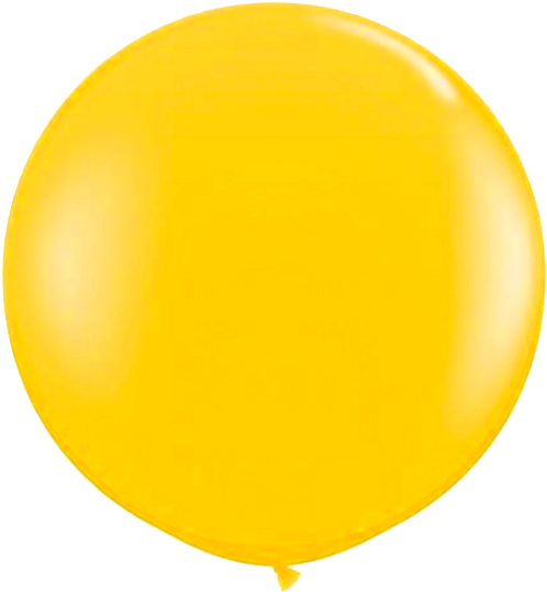 Sunshine Yellow Jumbo Balloons 60cm - Round Balloon (518x550), Png Download