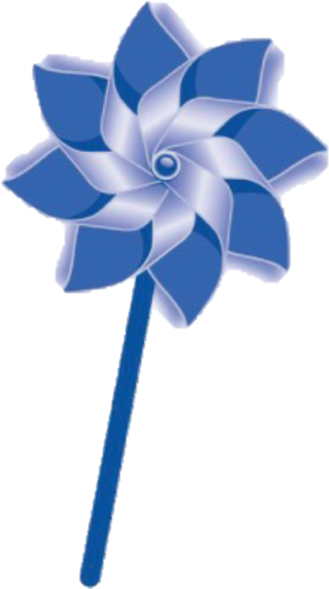 The Pinwheel Has Become The National Symbol For Child - Blue Pinwheel For Prevention (3300x2550), Png Download
