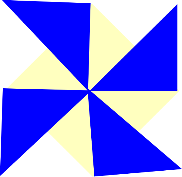 How To Set Use Blue Pinwheel Svg Vector (600x585), Png Download