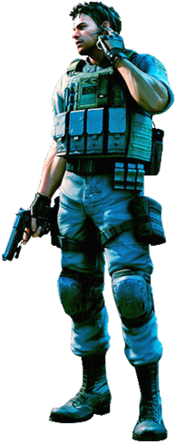 Lin - Chris Redfield Lost In Nightmares (251x499), Png Download