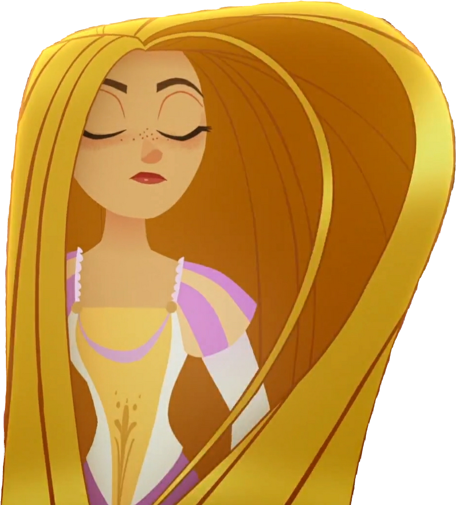 Raps Hair Flip - Tangled (932x1033), Png Download