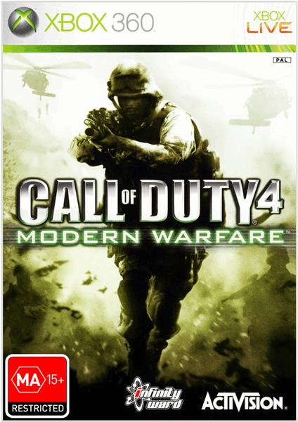 Call Of Duty 4 Modern Warfare Xbox 360 Pal (600x600), Png Download
