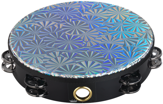 Remo Prizmatic Tambourine 8" W/ Double Row Chrome Jingles (600x600), Png Download