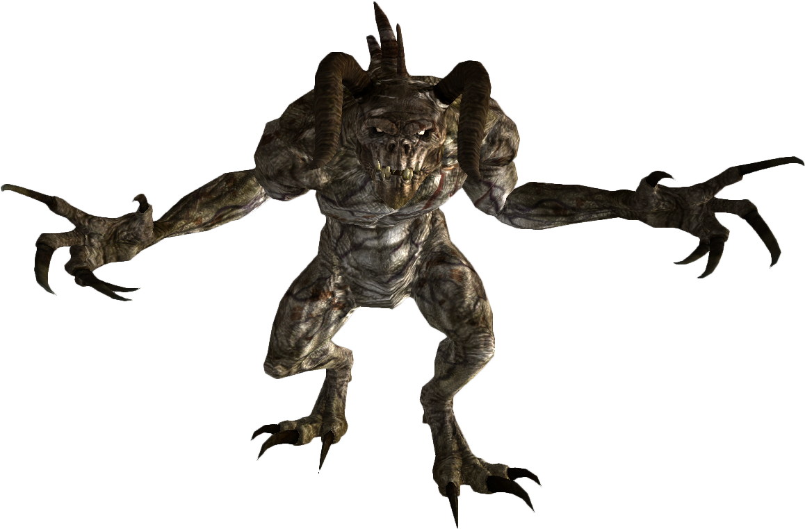 Leon Kennedy & Chris Redfield Runs The Monster Gauntlet - Fallout New Vegas Deathclaw (1200x800), Png Download