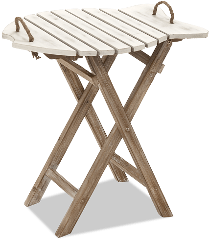 24" Fish Folding Table - Benzara 20436 Wood Folding Table (846x534), Png Download