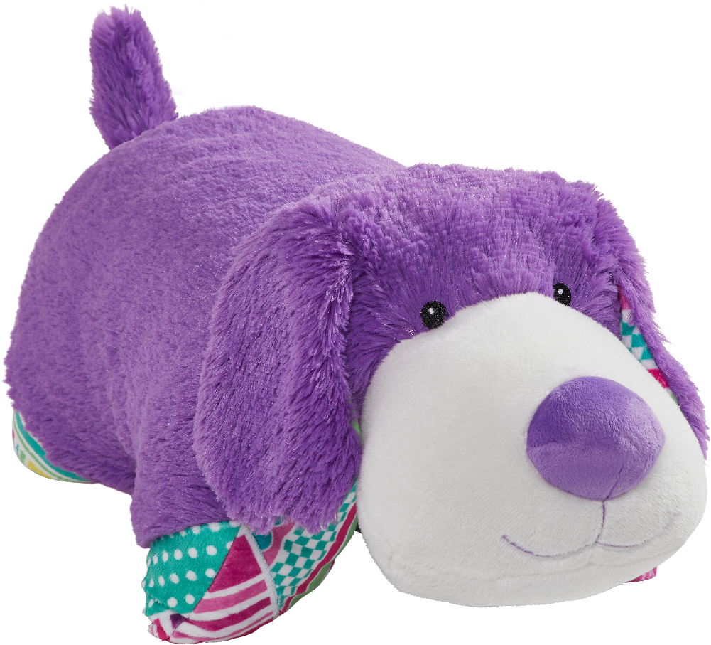 Colorful Purple Puppy Pillow Pet - Pillow Pets (1000x1000), Png Download