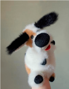 Handmade Soft Glove Dog Faux Fur Toys Puppets Theater - Toy (570x374), Png Download