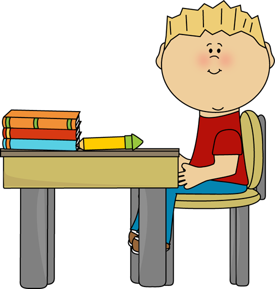 Child Sitting In Chair Clipart - Sitting In Chair Clipart (550x578), Png Download