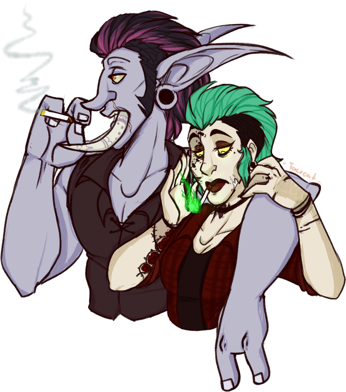 Artists On Tumblr World Of Warcraft Forsaken Troll - Cartoon (1280x1384), Png Download