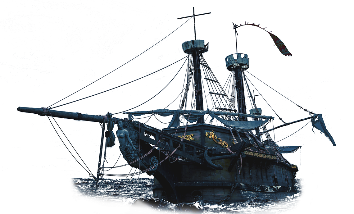 Pirate Ship - Art Print: Flying Dutchman Abondoned Ship, 12x16in. (1140x689), Png Download