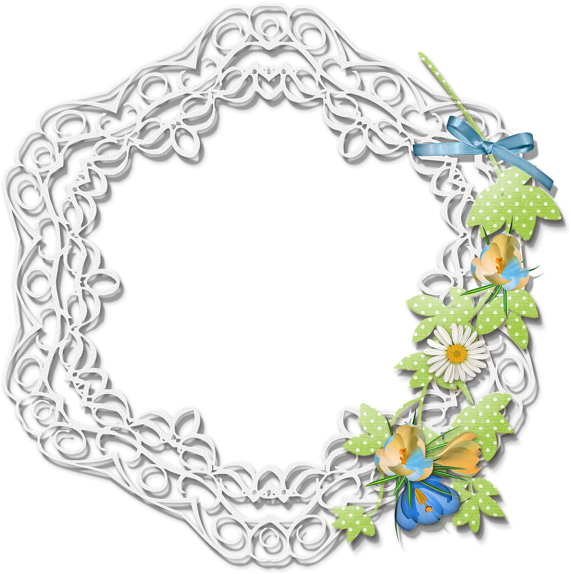 Scrapbook, Element, Lace, Embroidery, Nature, Side - Скрапбукинг Png (720x720), Png Download