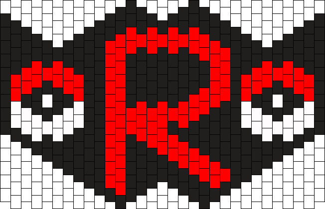 Team Rocket Mask Bead Pattern - Headhunterz (652x420), Png Download