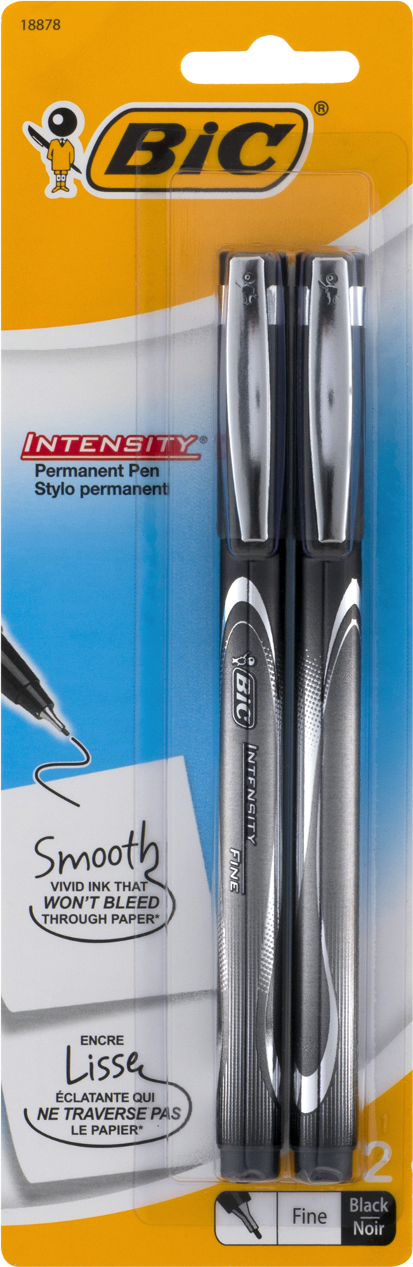 Bic Intensity Fine Point Permanent Pen, Black Ink, (1800x1800), Png Download