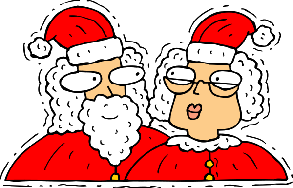 Santa Claus 04 Clipart Png - Santa Claus And Mrs Claus Png (600x385), Png Download
