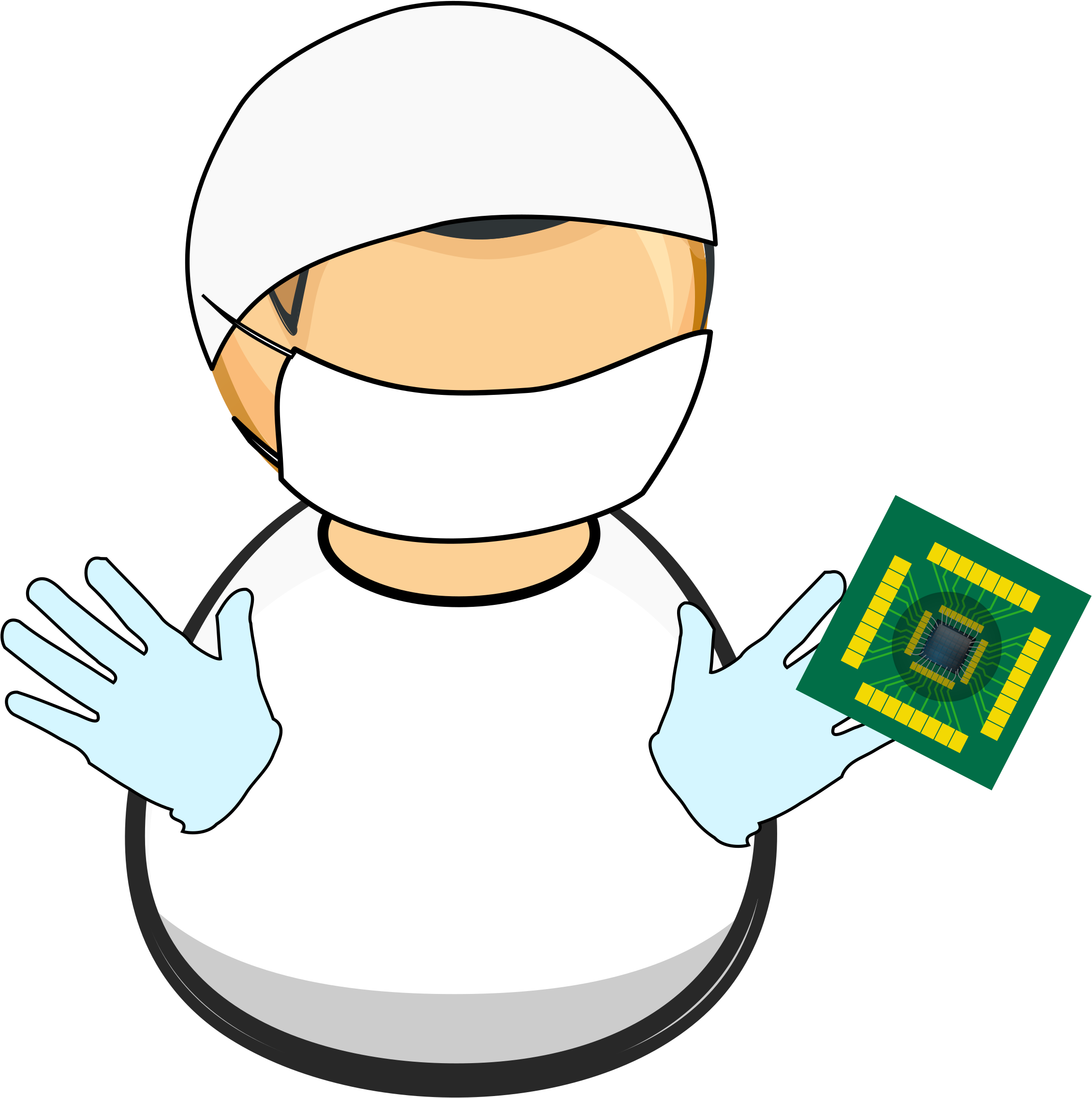 Lab Worker Vector Clipart Image Free Stock Photo Public - Clip Art (2390x2400), Png Download