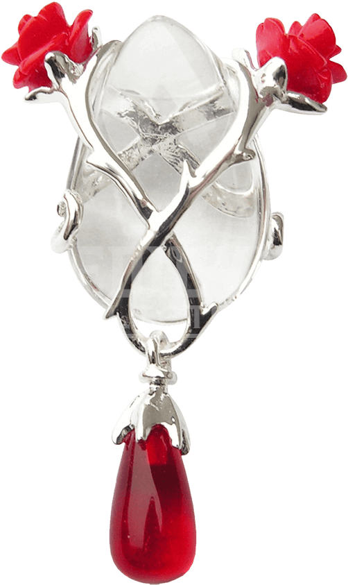 Rose And Thorn Crystal Keeper Necklace - Rose And Thorn Red Crystal Keeper Pendant Necklace (850x850), Png Download