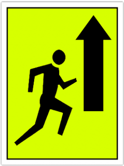 Race Sign Runner & Straight Arrow Correx - Racing (464x348), Png Download