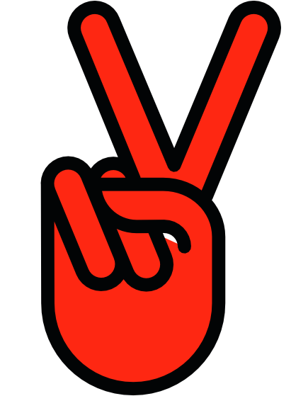 Peace Sign Clipart Red - Peace Sign Red Png (444x575), Png Download