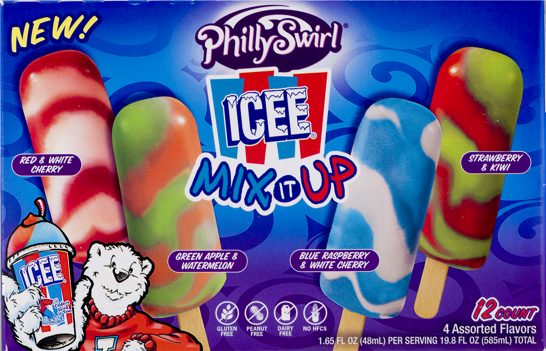 Phillyswirl Icee Mix It Up Italian Ice Bars, - Phillyswirl Icee Mix It Up Italian Ice Bars (1800x1800), Png Download