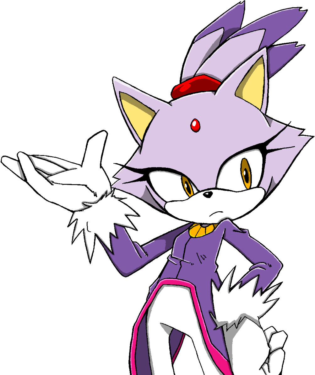 Blaze The Cat Sonic Channel (1024x1195), Png Download