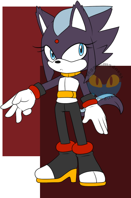 Pyro The Cat - Blaze The Cat Au (500x700), Png Download