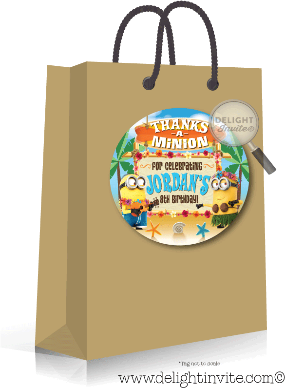 Luau Pool Party Minions Sticker Tags - Universal Миньоны Папка Для Тетрадей Цвет Бирюзовый (613x822), Png Download