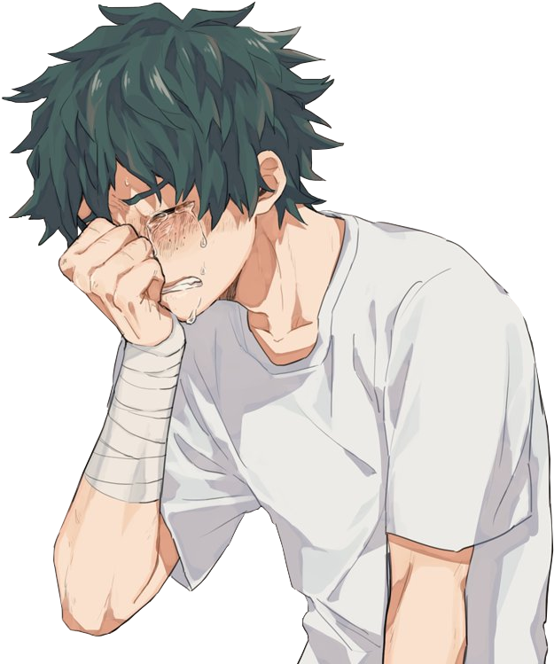 #bnha #midoriya Izuku #izuku Midoriya #аниме Кун #аниме - My Hero Academia Sad Fanart (535x609), Png Download