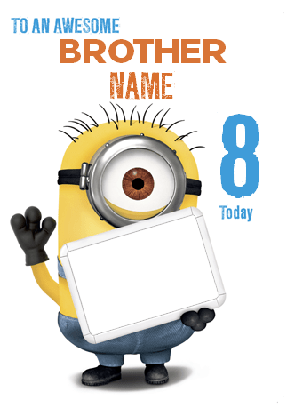Awesome Brother Birthday Greeting Minion Png Image - Buon Mercoledì Minions (323x459), Png Download
