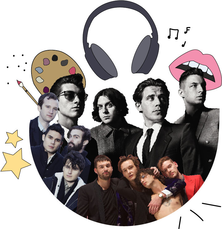 Arctic Monkeys Indie Rock Band Music Bw 16x12 Print (1366x768), Png Download