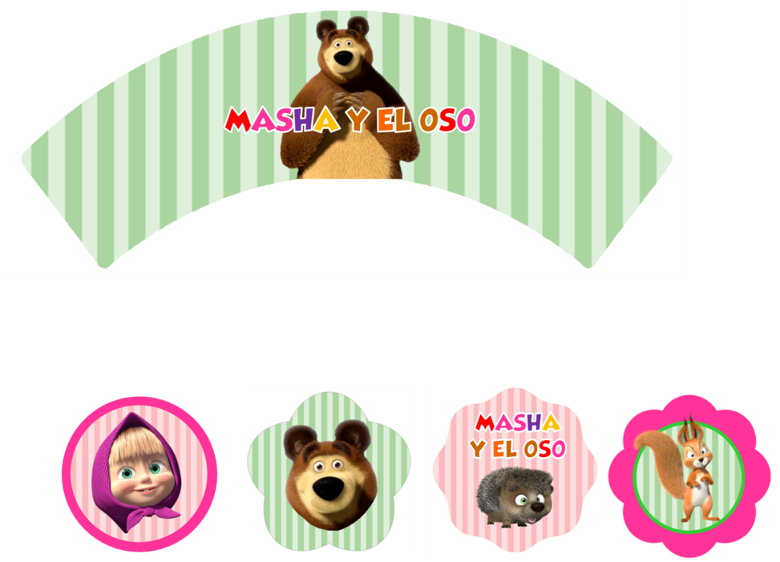 Kit Imprimible Masha Y El Oso 2017,invitación,tarjetas - Wrappers De Princesa Sofia (780x562), Png Download