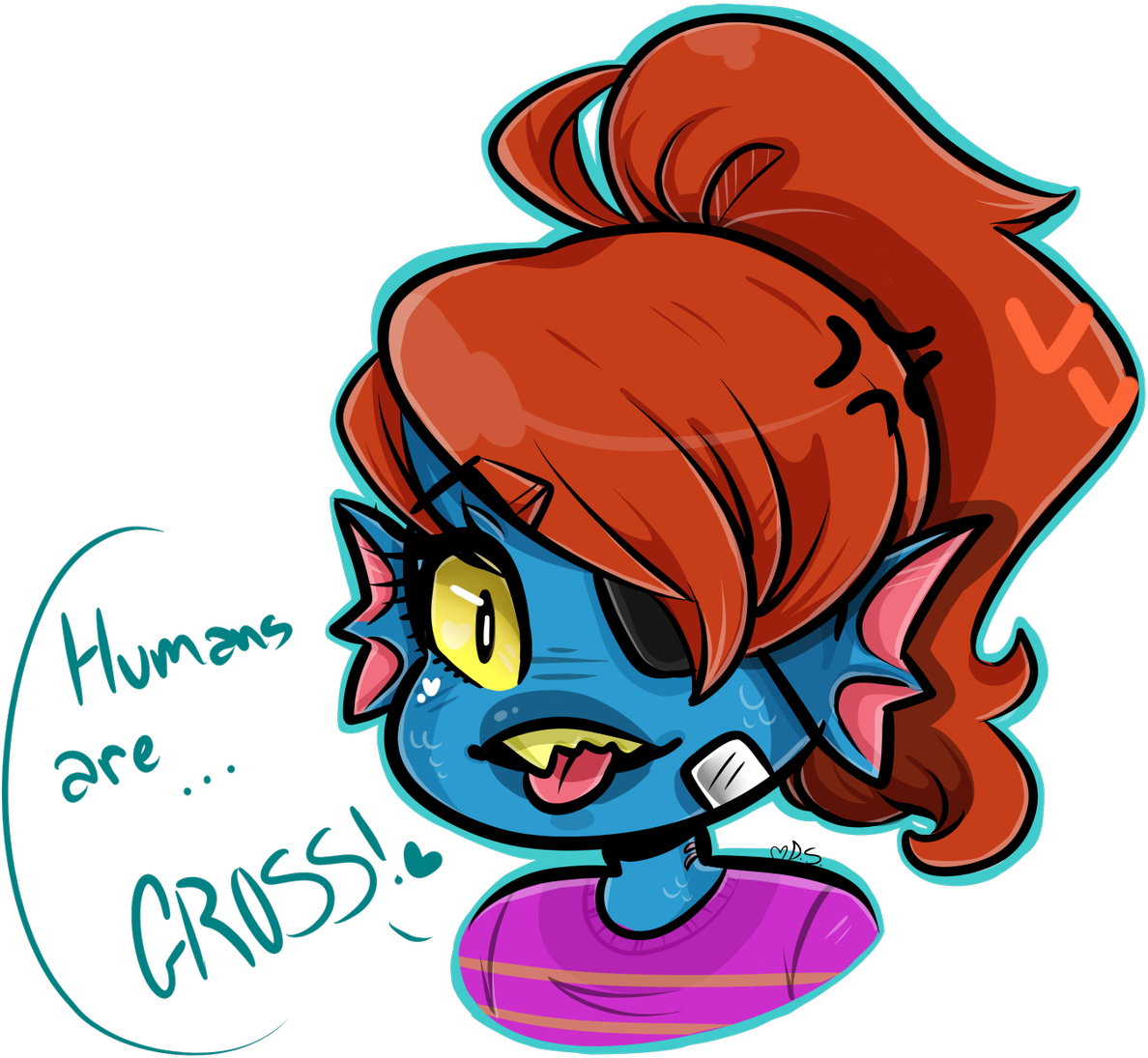 Darkmagic Sweetheart On Twitter - Kid Undyne (1200x1130), Png Download