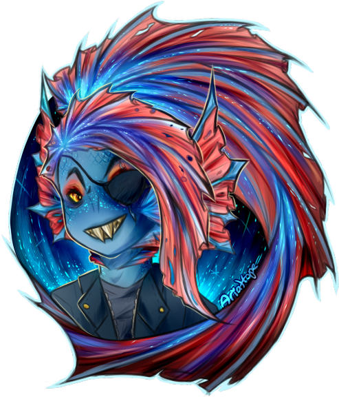 Undyne From Undertale - Illustration (500x586), Png Download
