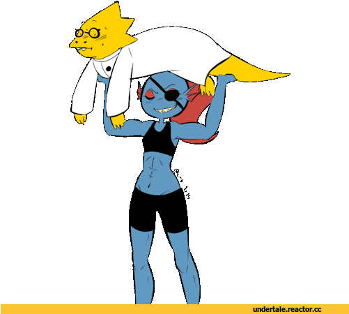 Игровой Арт,game - Undertale Alphis Et Undyne (500x514), Png Download