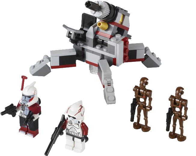 La Gamme Star Wars - Star Wars Elite Clone Trooper & Commando Droid (690x526), Png Download