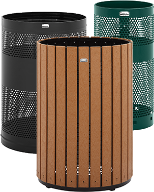 Choose Between 3 Styles - Rubbermaid Commercial Fgh55c Refuse Container (624x400), Png Download