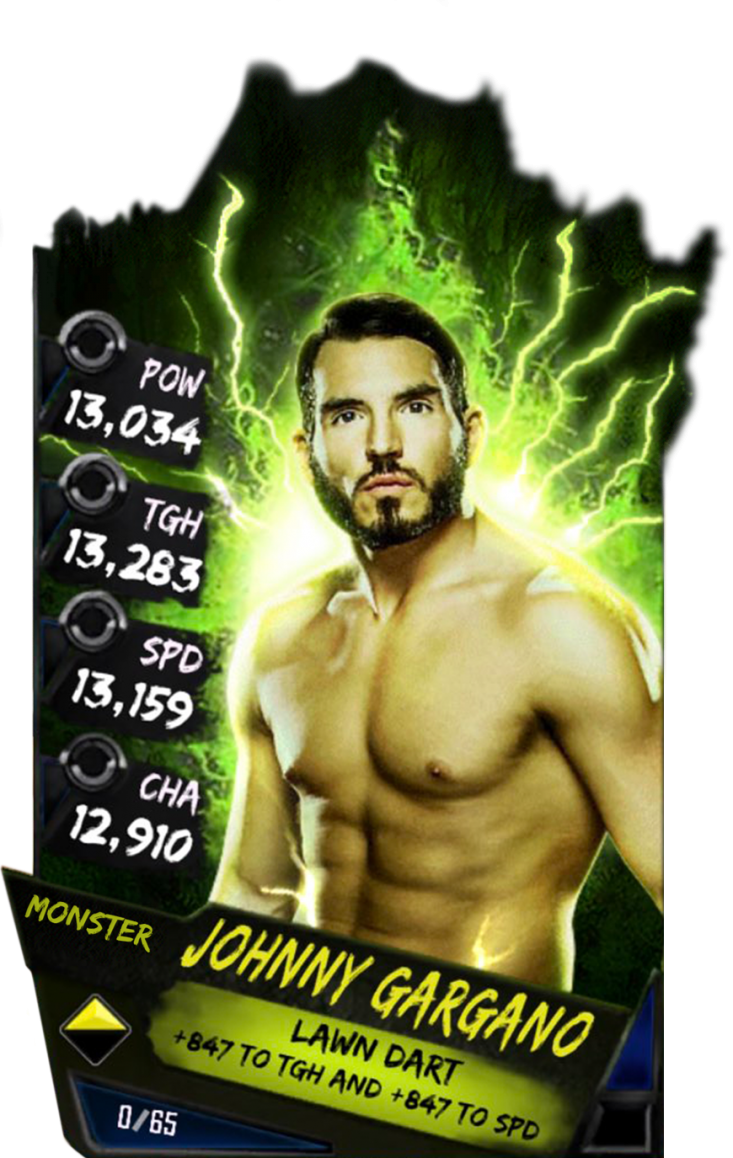 Supercard Johnnygargano S3 Hardened Fusion 10606 - Wwe Supercard Monster Cards (733x1158), Png Download