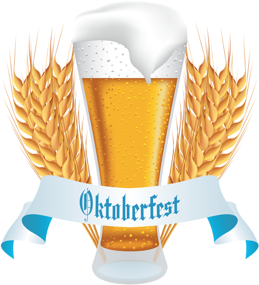 Oktoberfest Beer With Wheat Banner Png Clipart Image - Oktoberfest Clipart (538x600), Png Download