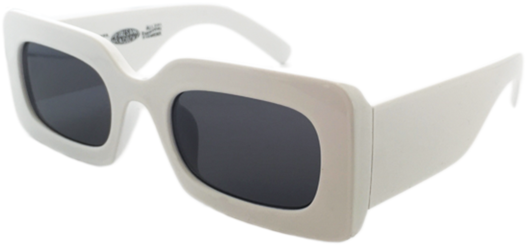 Rhubic Square Sunglasses In White - Sunglasses (1200x1200), Png Download