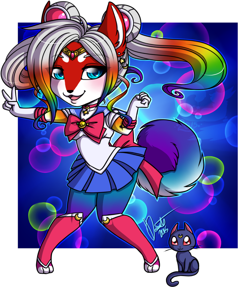 Sailor Moon Ych Cosplay Chibi - Cartoon (939x1000), Png Download