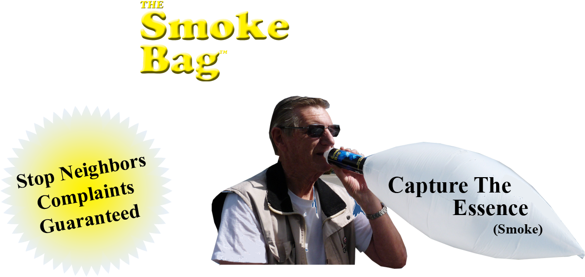 The Smoke Bag Logo And Man Exhaling Smoke Into The - Smoker Bags Set Of 6 Smoking Bags For Indoor Or Outdoor (1176x600), Png Download