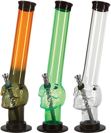 Acrylic Skull Marijuana Bong - Pipas De Agua Weed (377x450), Png Download