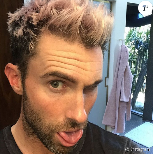 Adam Levine S'est Teint Les Cheveux En Rose - Guys With Blonde Pink Hair (950x525), Png Download