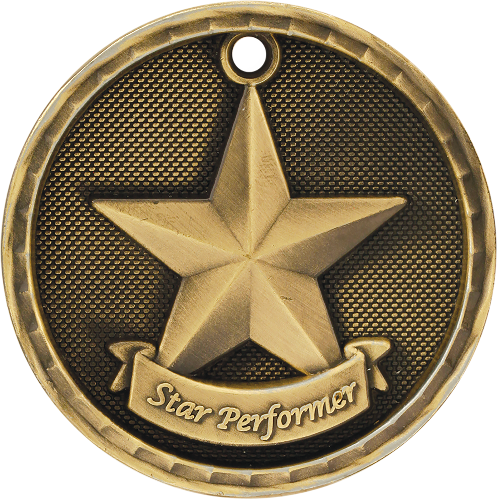Star Performer 3d Medal - Star Performer Badge (1800x1800), Png Download